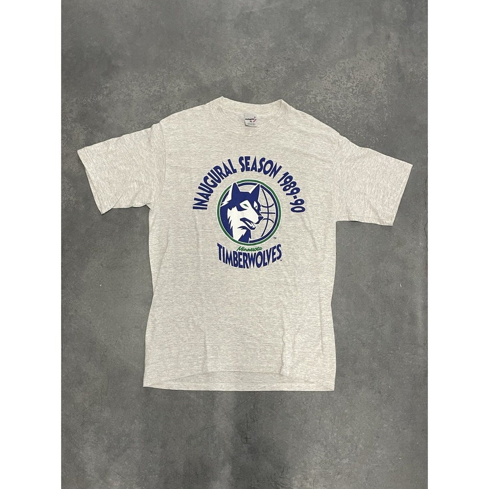 Swingster Minnesota Timberwolves T-Shirt Men XL Grey Excellent 1989-90 Vintage